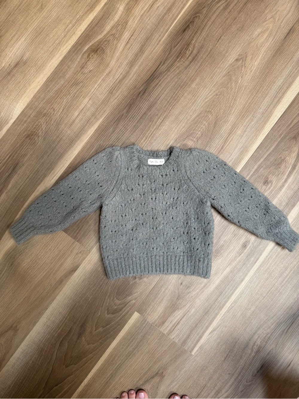Rylee + Cru Gray Knit Sweater - Soft Crewneck